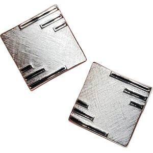 Silver Tone Swank Cufflinks Signed Vtg